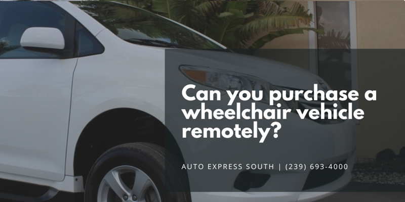 Can you purchase a wheelchair vehicle remotely?
